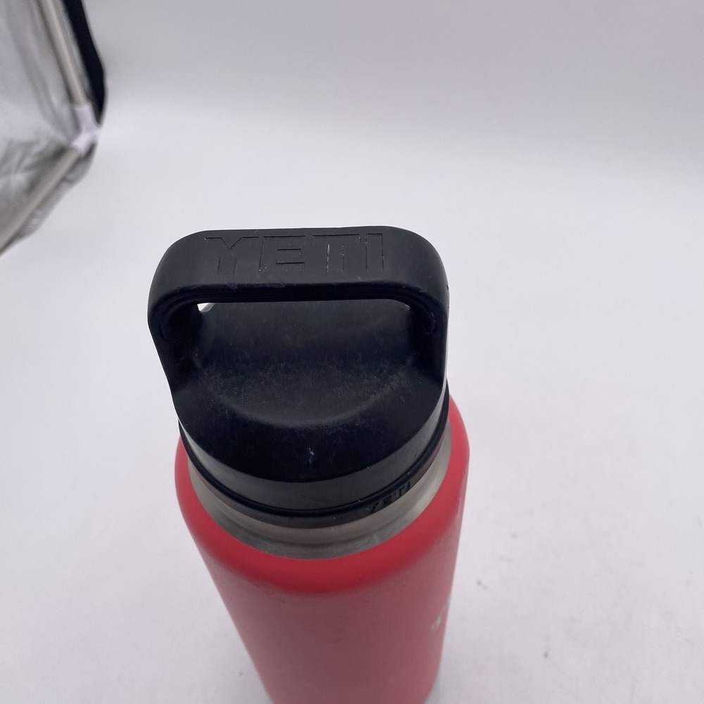 Yeti Rambler 36 OZ Bottle Bimini Pink Chug Cap SEE PICS SHOWS WEAR ENGRAVED - Picture 7 of 16
